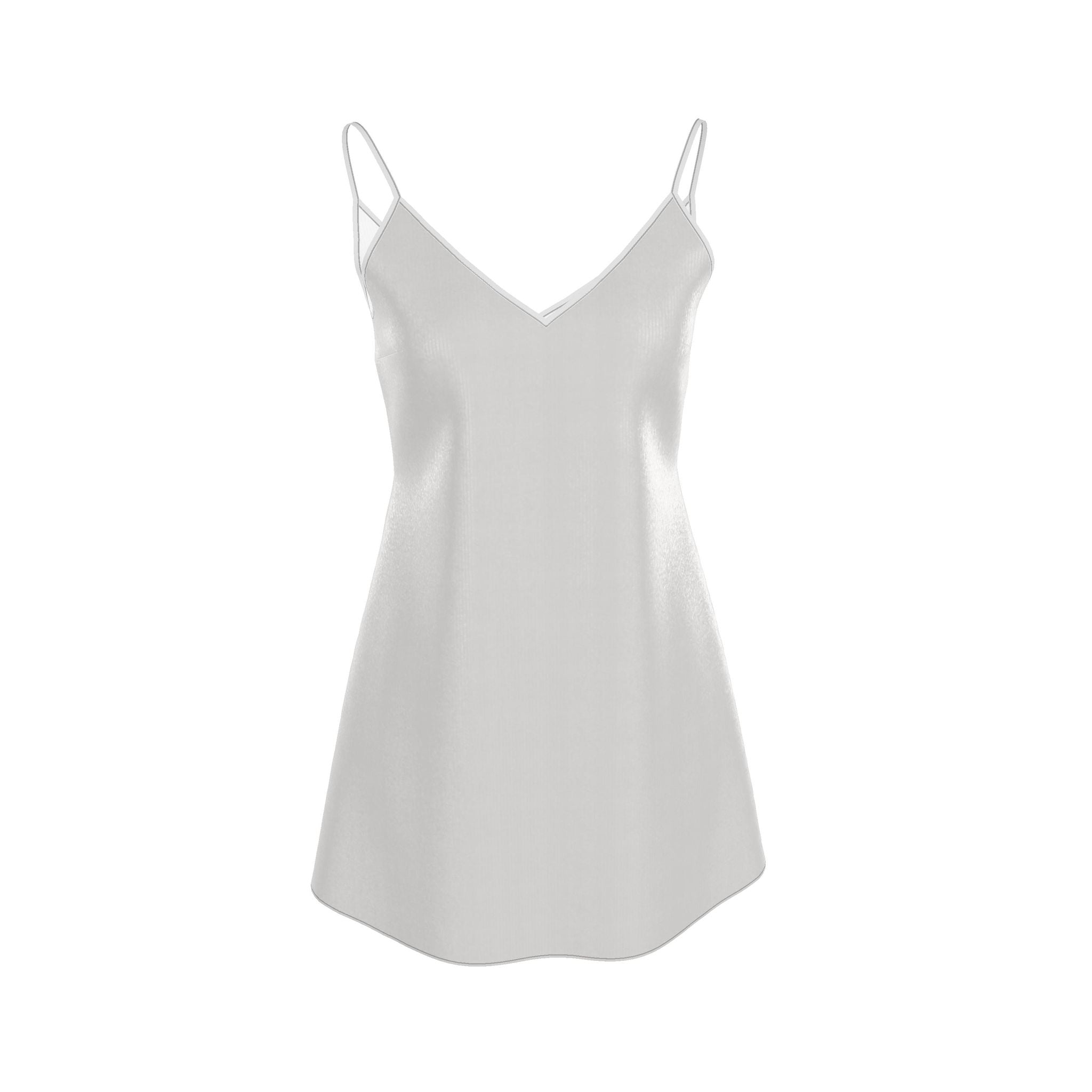 Silver Mini Slip Dress