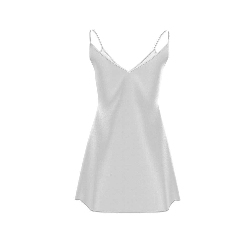 Silver Mini Slip Dress