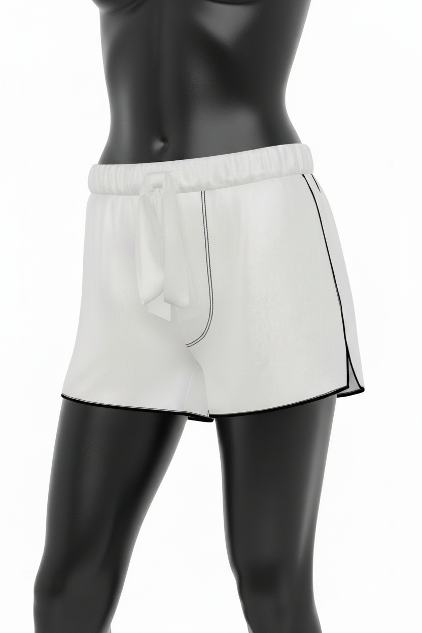 Womens Pyjama Shorts on black female mannequin