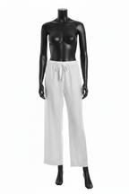 Womens Pyjama Trousers Silver on black female mannequin