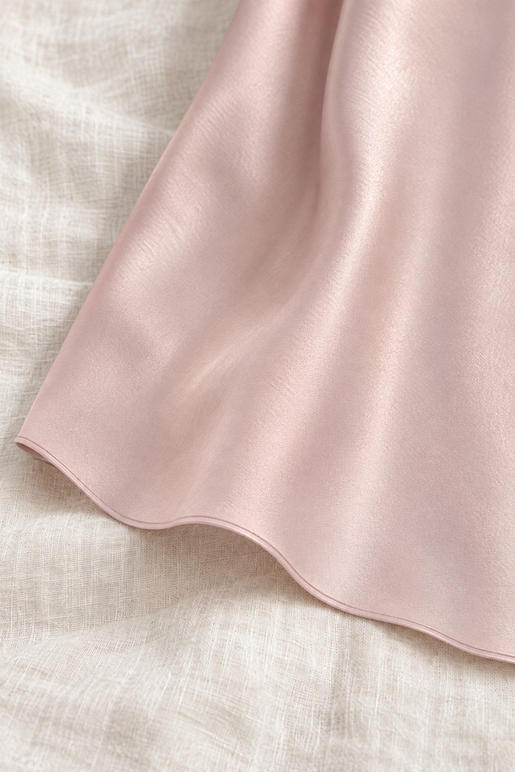 KANAN Mini Slip Dress (Misty Rose) — AI-assisted silk-variant detail; original supplier views retained