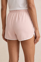 KANAN Women Pyjama Shorts (Misty Rose) — AI-assisted silk-variant detail; original supplier views retained