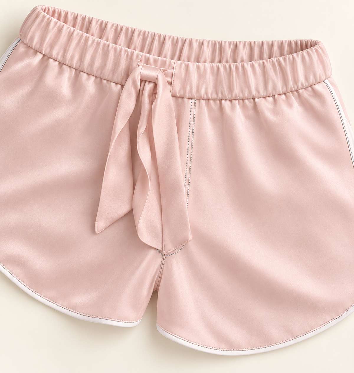 women pyjama shorts misty rose · detail · AI-assisted editorial image
