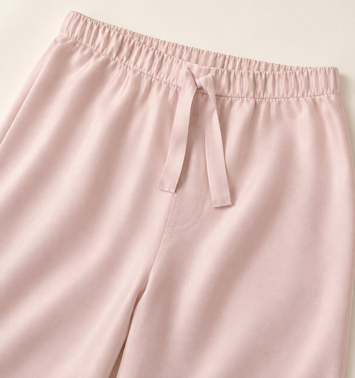 womens pyjama trousers misty rose · detail · AI-assisted editorial image